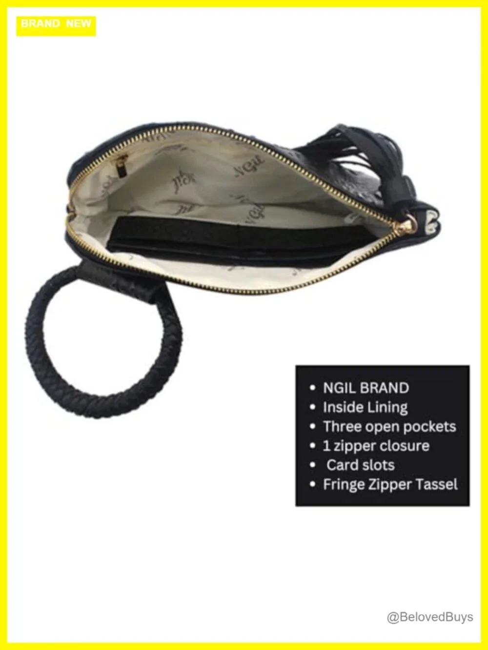 NGIL Faux Leather Mini Wristlet Purse Women's Travel Clutch Bag